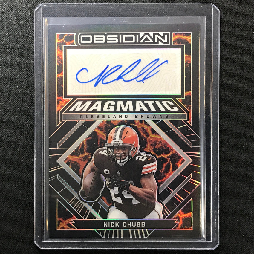 2022 Obsidian Nick Chubb Magmatic Signatures Auto Silver 60/75