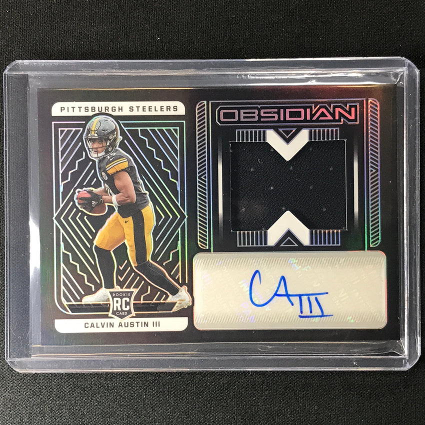 2022 Obsidian Calvin Austin Iii Rookie Jersey Auto Silver 16/175