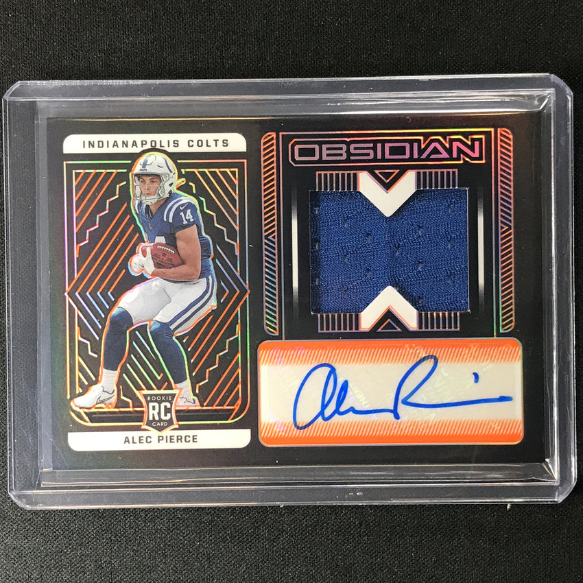 2022 Obsidian Alec Pierce Rookie Jersey Auto Electric Etch Orange 4/99