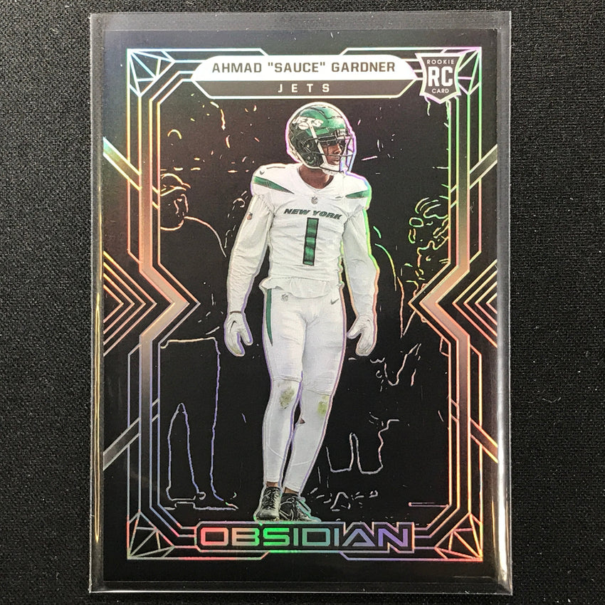 2022 Obsidian Ahmad Sauce Gardner Rookie Base Silver Prizm No 131