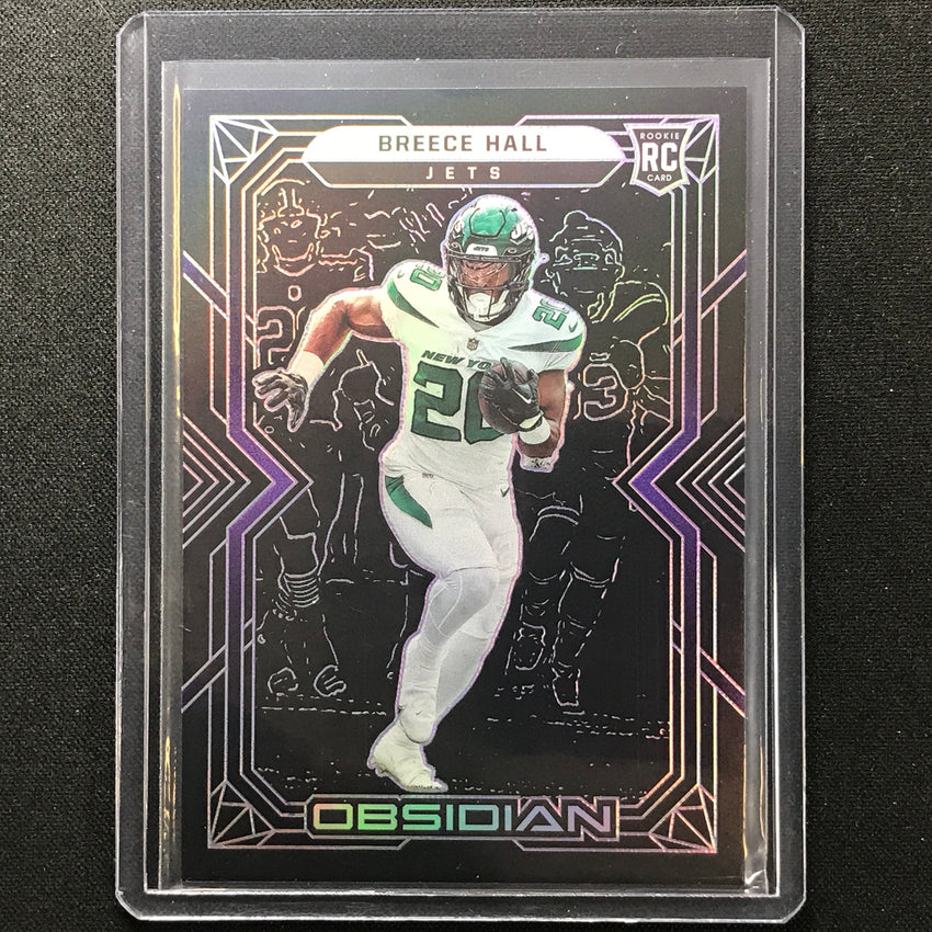 2022 Obsidian Breece Hall Rookie Electric Etch Purple 62/100