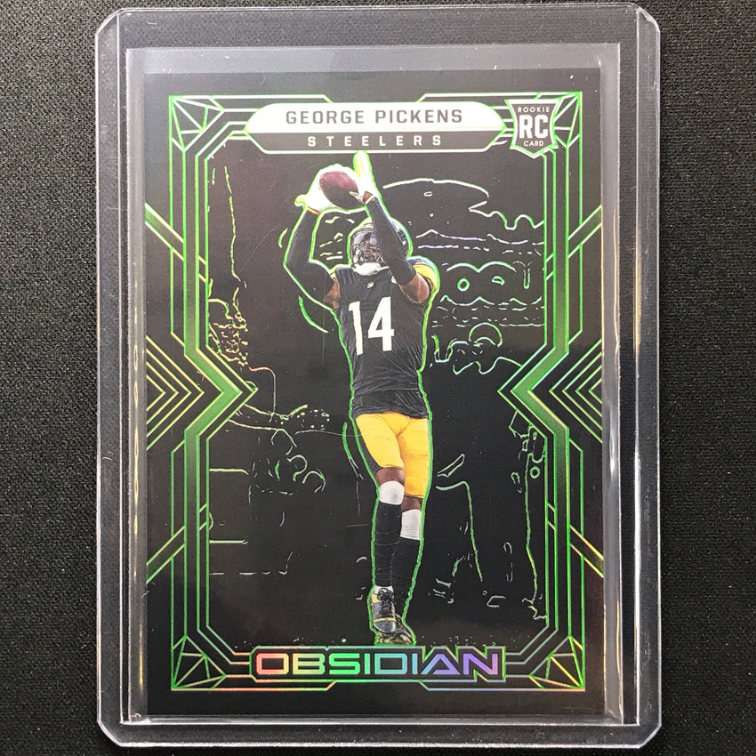 2022 Obsidian George Pickens Rookie Electric Etch Green 34/50