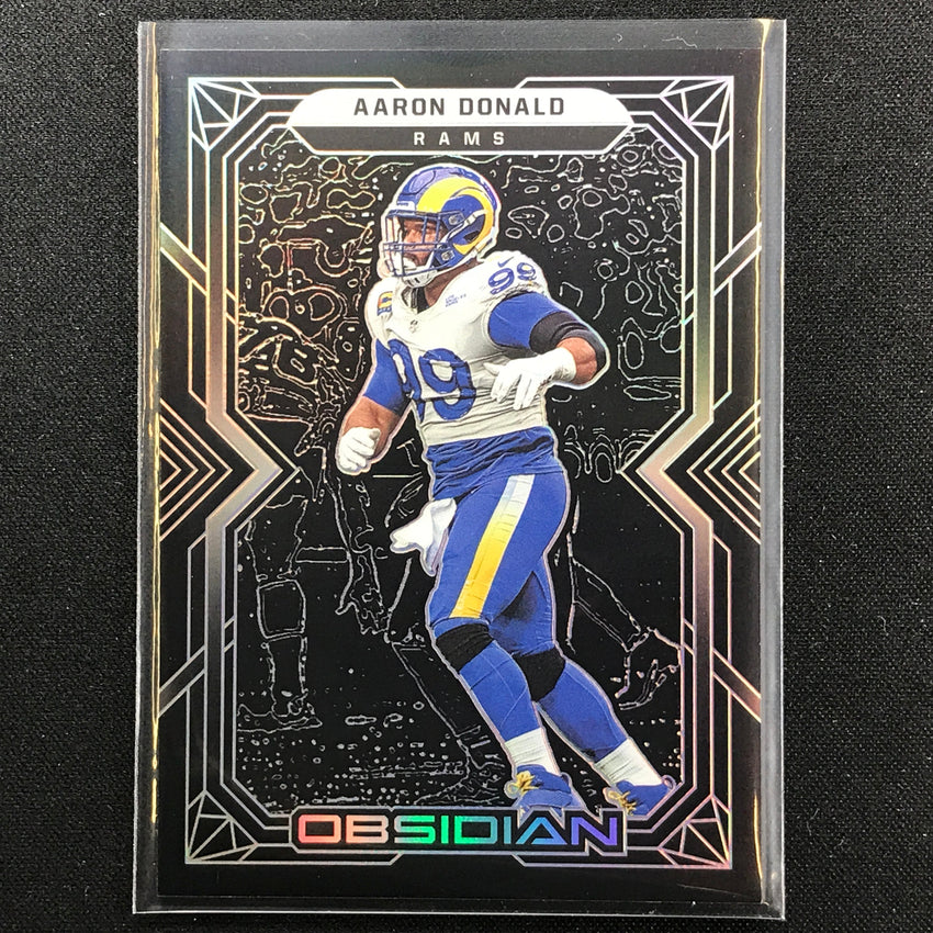 2022 Obsidian Aaron Donald Base Silver Prizm No 51