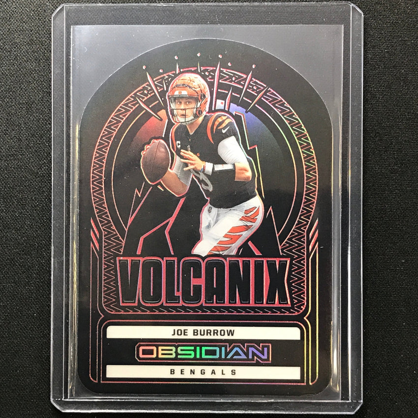 2022 Obsidian Joe Burrow Volcanix Die-cut Electric Etch Red 2/10