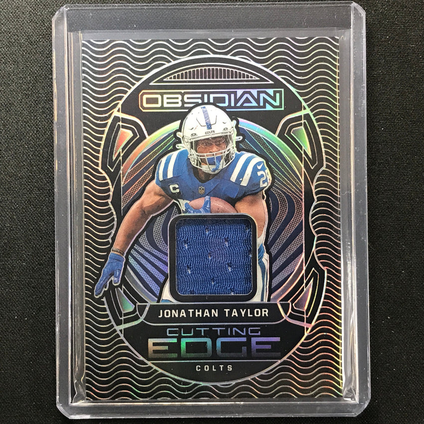 2022 Obsidian Jonathan Taylor Cutting Edge Jersey Silver 20/100