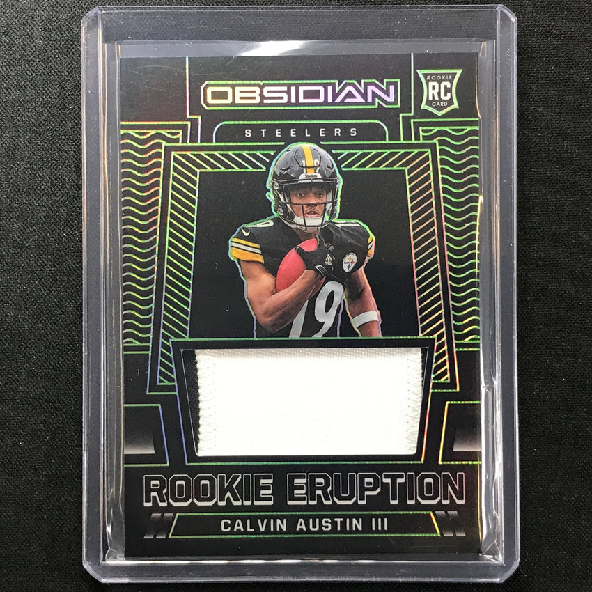 2022 Obsidian Calvin Austin Iii Rookie Eruption Jersey Patch Green 38/50