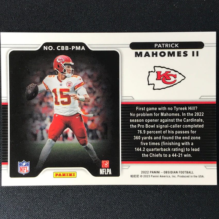 2022 Obsidian PATRICK MAHOMES II Color Blast Black SSP #PMA