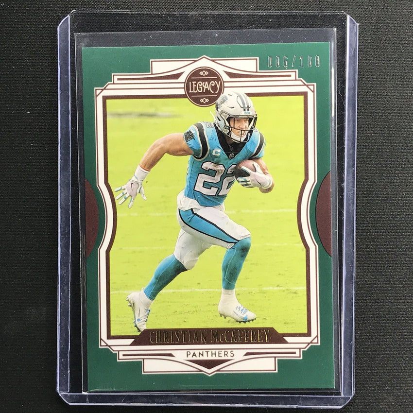 2021 Legacy Christian Mccaffrey Base Green 6/100