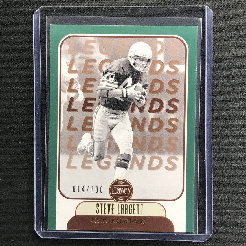 2021 Legacy Steve Largent Legends Green 14/100