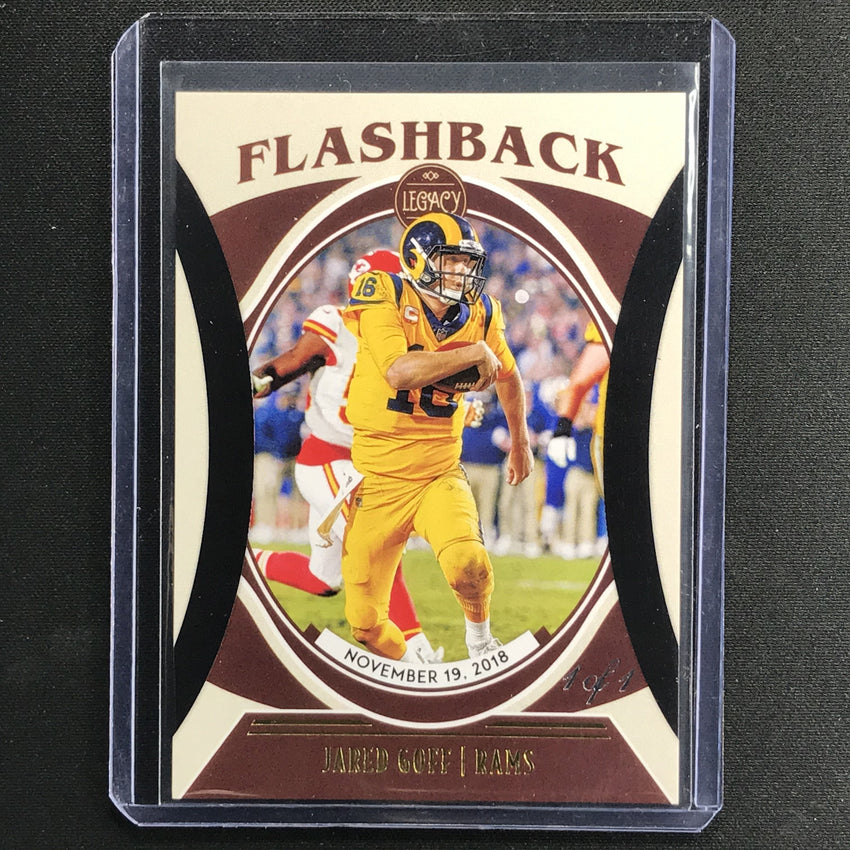 2021 Legacy Jared Goff Flashback Black 1/1