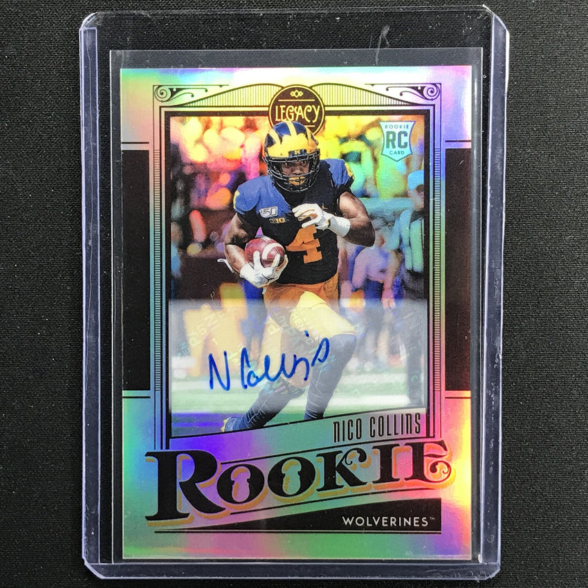 2021 Legacy Nico Collins Rookie Premium Edition Silver Auto No 160