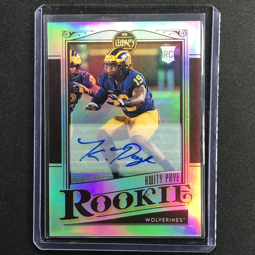 2021 Legacy Kwity Paye Rookie Premium Edition Silver Auto No 181 A