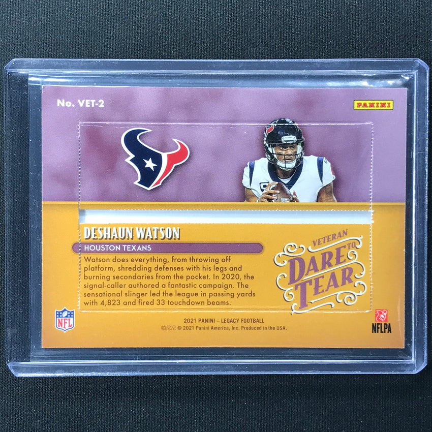 2021 Legacy Deshaun Watson Dare To Tear Veteran Ripped No 2