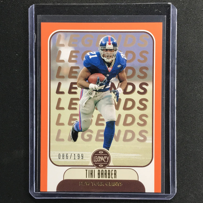 2021 Legacy Tiki Barber Legends Orange 86/199
