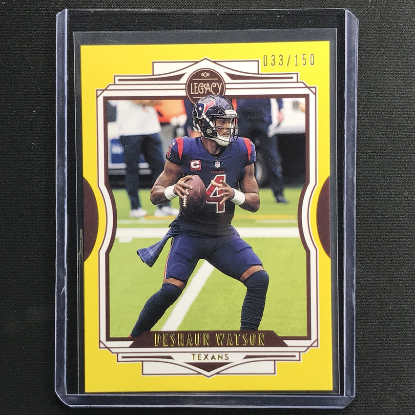 2021 Legacy Deshaun Watson Base Yellow 33/150