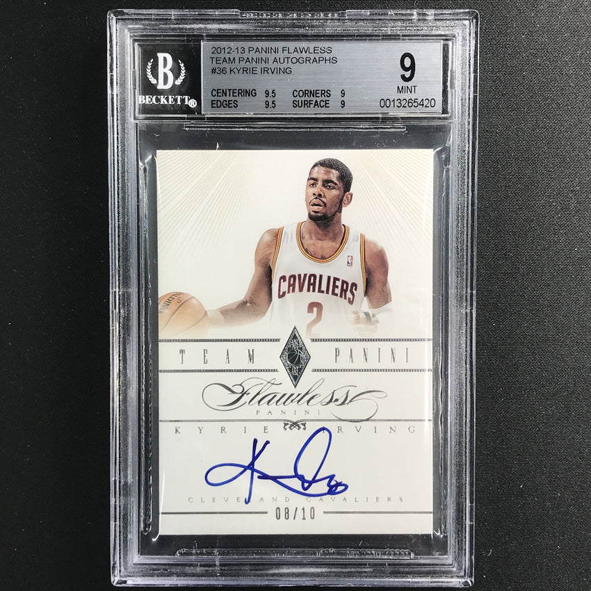 2012-13 Flawless Kyrie Irving Team Panini Rookie Auto 8/10 BGS 9/10