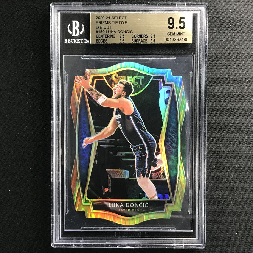 2020-21 Select Luka Doncic Premier Level Tie-dye Die Cut 3/25 BGS 9.5