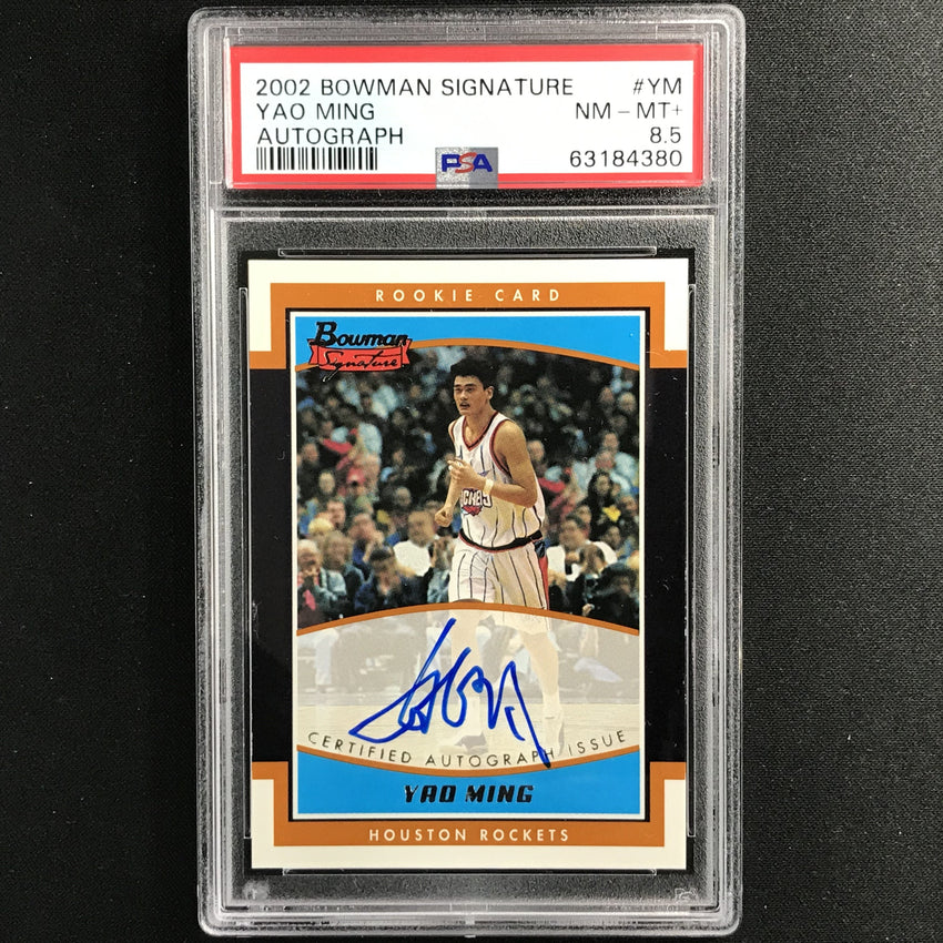 2002-03 Bowman Signature Yao Ming Rookie Auto 269/999 PSA 8.5