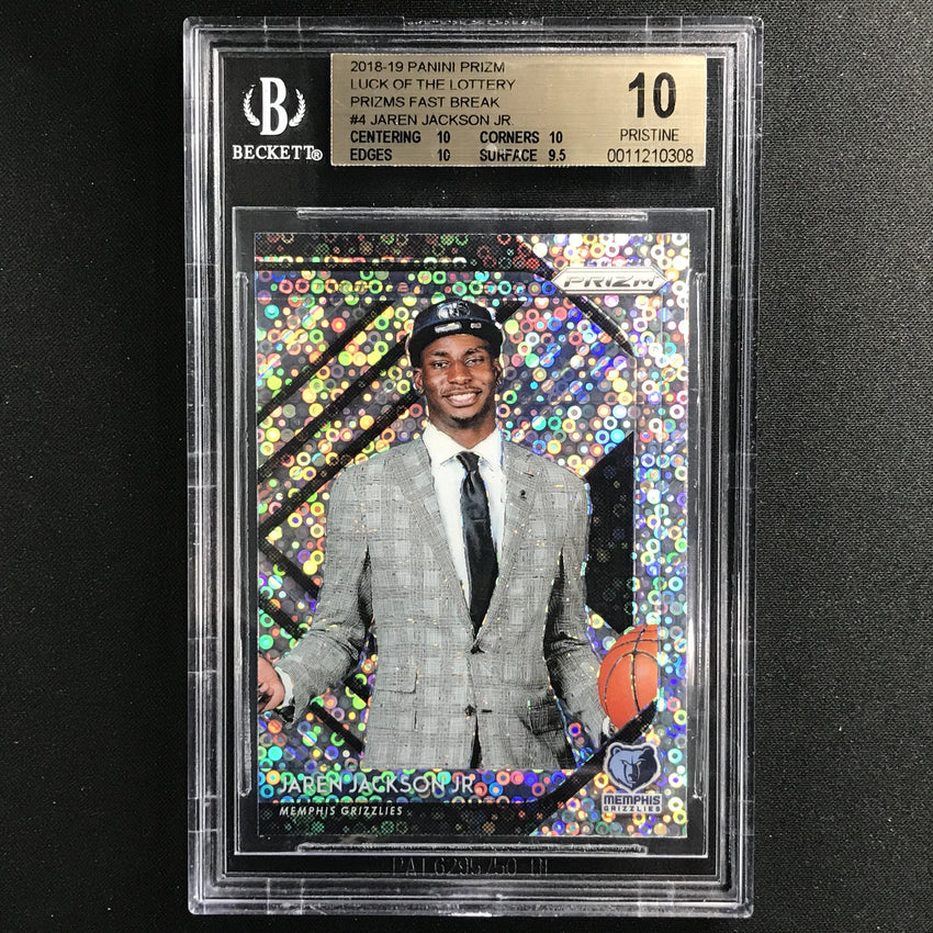 2018-19 Prizm Jaren Jackson Jr Rookie Luck Of Lottery Fast Break No 4 BGS 10 308
