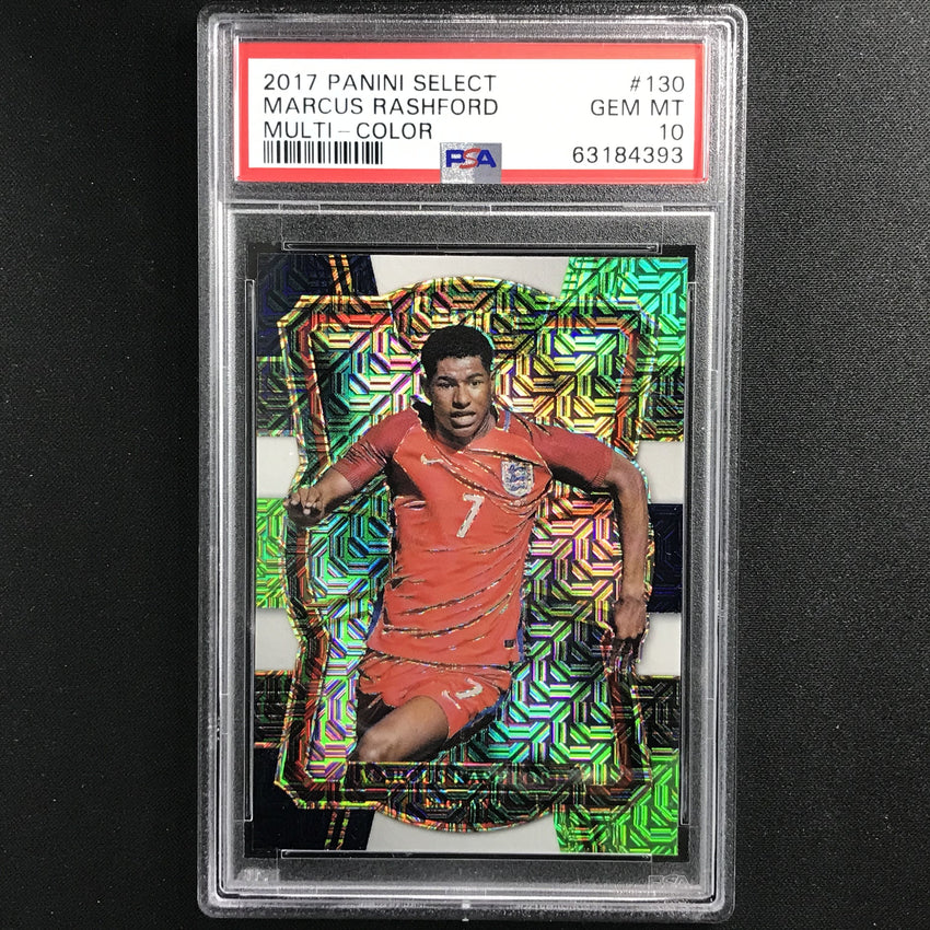 2017-18 Select Marcus Rashford Multi-color No 130 PSA 10 393
