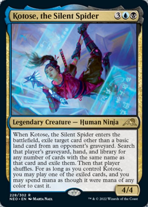 Kotose, the Silent Spider 228/302 -  Kamigawa Neon Dynasty RARE