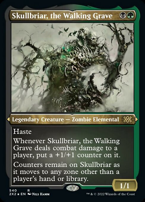 ETCHED FOIL Skullbriar, the Walking Grave 540# - Rare Double Masters 2022