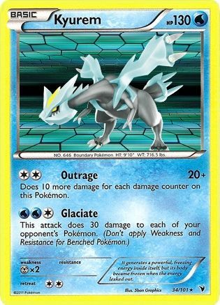 Kyurem - 34/101 - Holo Rare-Cherry Collectables