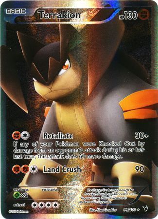 Terrakion - 99/101 - Full Art Ultra Rare - Noble Victories-Cherry Collectables