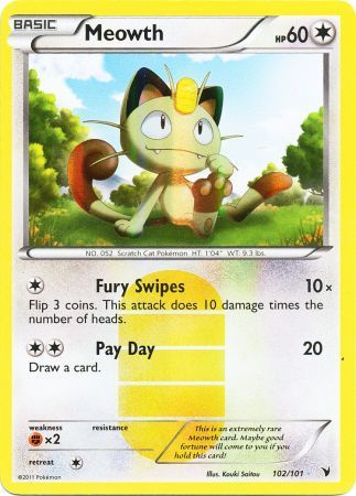 Meowth - 102/101 - Ultra Rare-Cherry Collectables