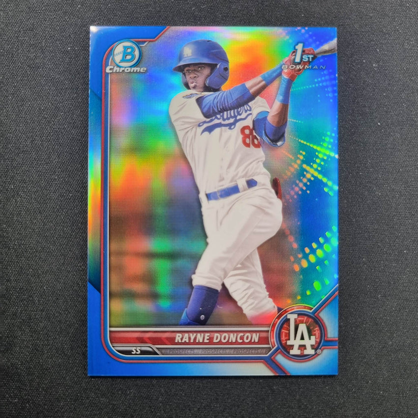2022 Bowman Chrome Rayne Doncon 1st Bowman Prospect Blue Refractor 65/150