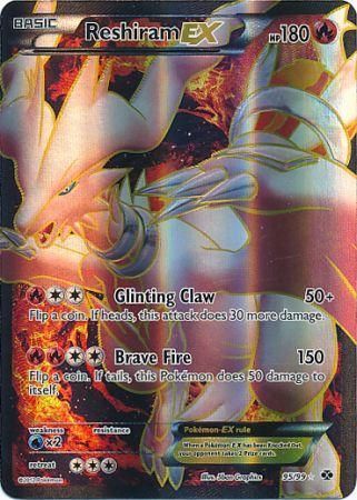 Reshiram EX - 95/99 - Full Art Ultra Rare - Next Destinies-Cherry Collectables