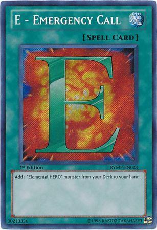 E - Emergency Call - RYMP-EN024 - Secret Rare 1st Edition-Cherry Collectables