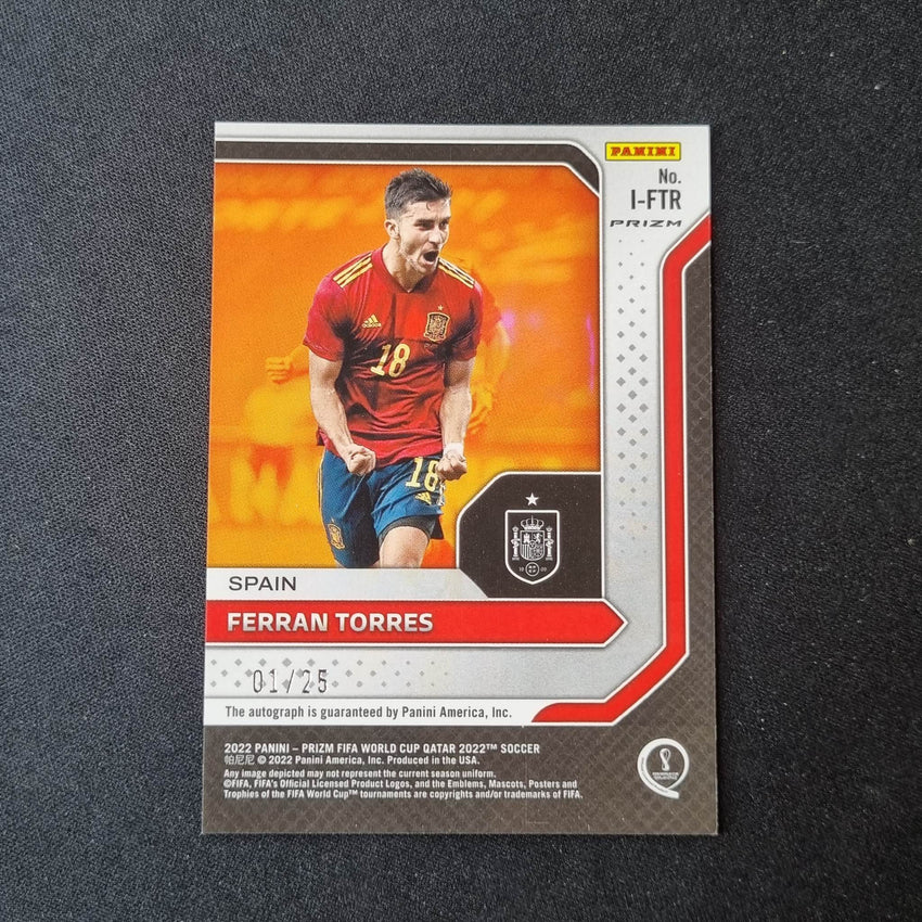 2022 Prizm FIFA World Cup Qatar FERRAN TORRES International Ink Auto Silver 1/25