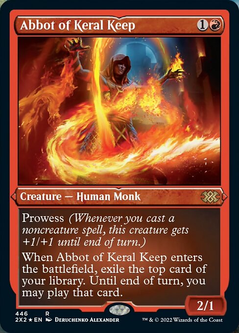 ETCHED FOIL Abbot of Keral Keep 446# - Rare Double Masters 2022