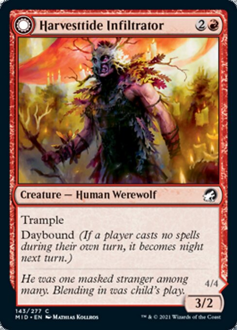 143Harvesttide Infiltrator // Harvesttide Assailant 143/277 Common - Midnight Hunt