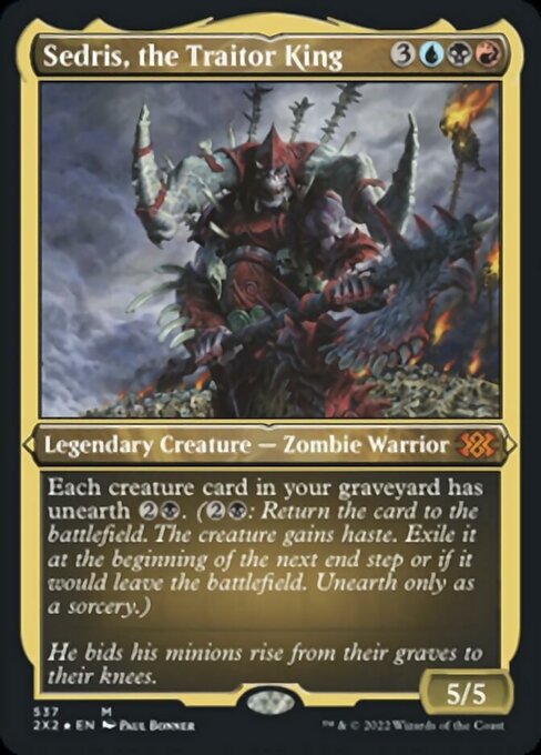 ETCHED FOIL Sedris, the Traitor King 537# - Mythic Double Masters 2022