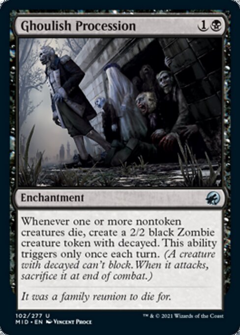 102Ghoulish Procession 102/277 Uncommon - Midnight Hunt