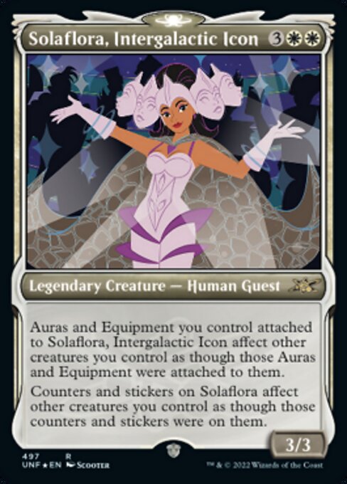 GALAXY FOIL SHOWCASE Solaflora, Intergalactic Icon #497 - Rare Unfinity
