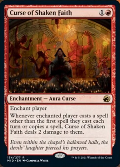 134Curse of Shaken Faith 134/277 Rare - Midnight Hunt