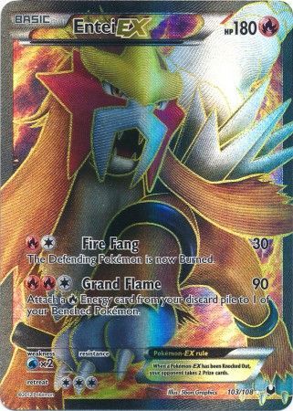 Entei EX - 103/108 - Full Art Ultra Rare - Dark Explorers-Cherry Collectables