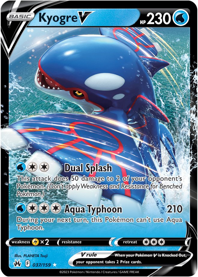 Kyogre V - 037/159 - Ultra Rare Crown Zenith