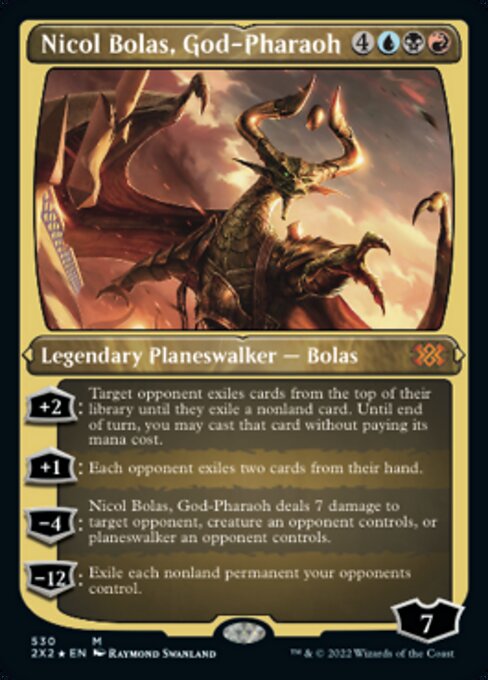 ETCHED FOIL Nicol Bolas, God-Pharaoh 530# - Mythic Double Masters 2022