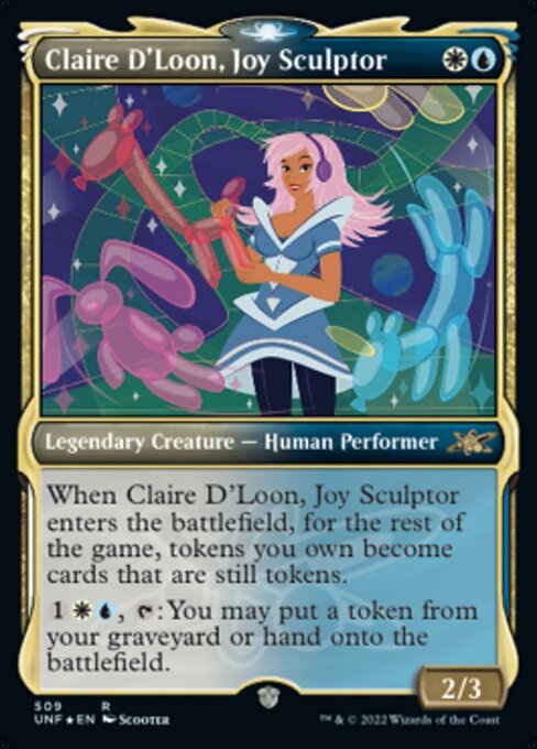 GALAXY FOIL SHOWCASE Claire D'Loon, Joy Sculptor #509 - Rare Unfinity