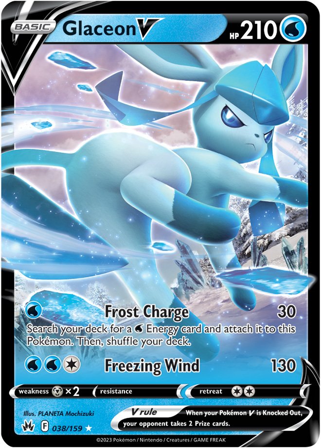 Glaceon V - 038/159 - Ultra Rare Crown Zenith