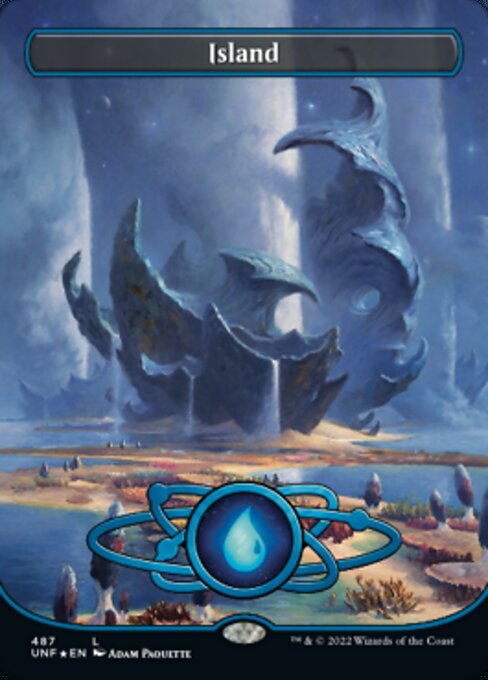GALAXY FOIL Island #487 - Common Unfinity