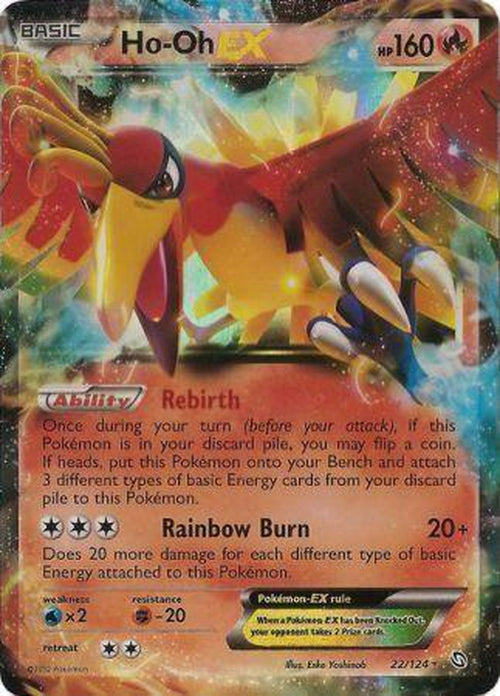 Ho-oh EX - 22/124 - Ultra Rare - Dragons Exalted-Cherry Collectables