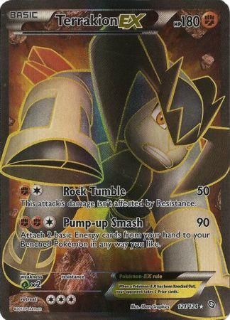 Terrakion EX - 121/124 - Full Art Ultra Rare - Dragons Exalted-Cherry Collectables