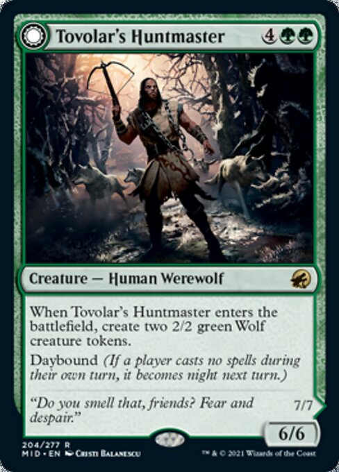 204Tovolar's Huntmaster // Tovolar's Packleader 204/277 Rare - Midnight Hunt