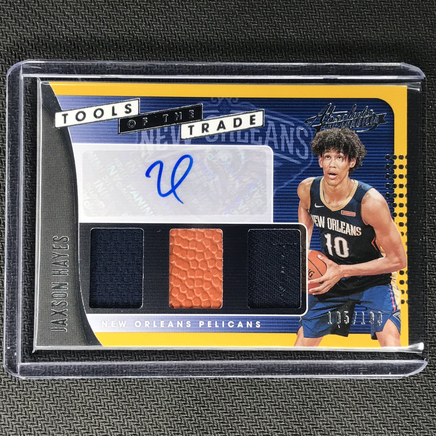 2019-20 Absolute JAXSON HAYES Tools Trade Rookie Jersey Auto 105/199-Cherry Collectables