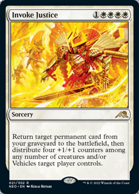 Invoke Justice 21/302 -  Kamigawa Neon Dynasty RARE